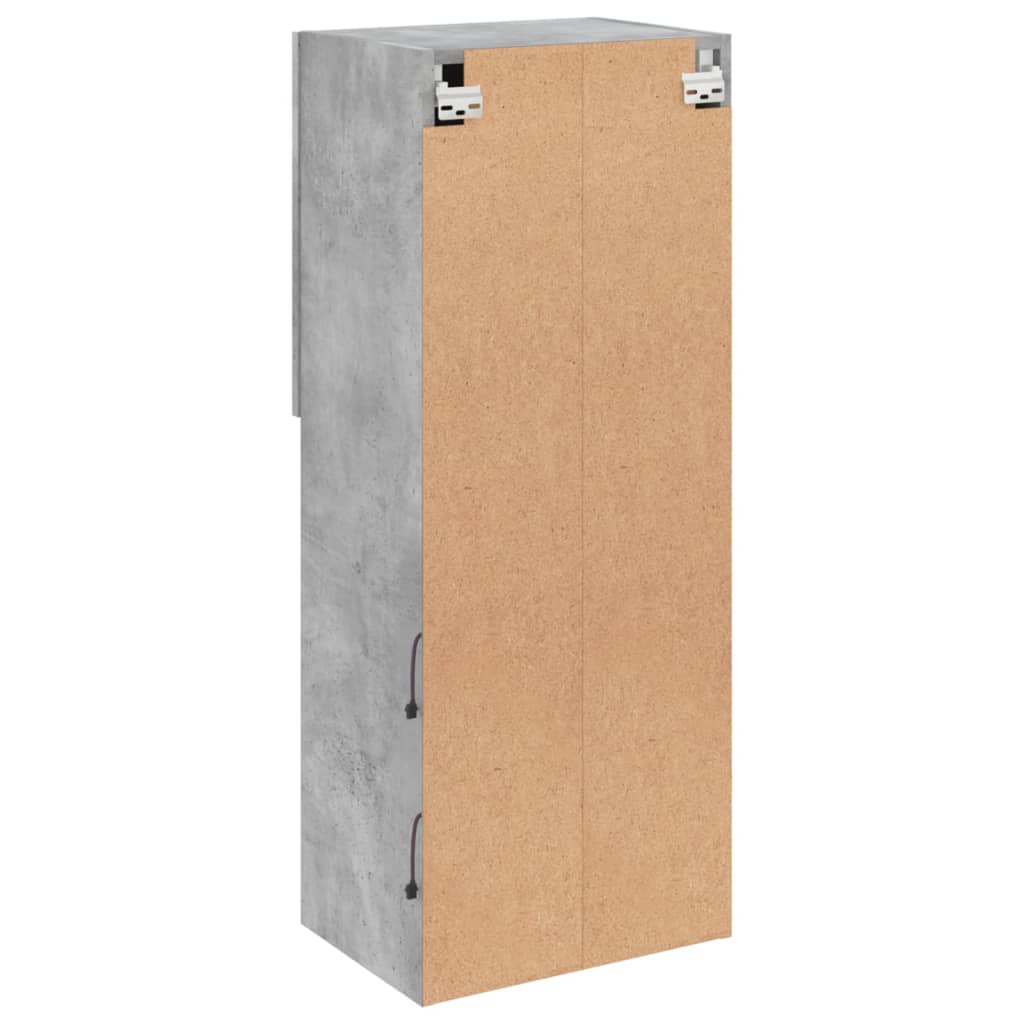 TV cabinet with LED lights, concrete grey, 40.5x30x102cm