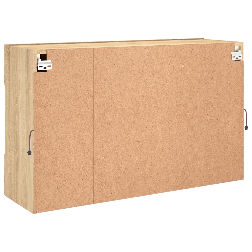 Sienas TV skapītis ar LED gaismām, ozola, 98,5x30x60,5cm