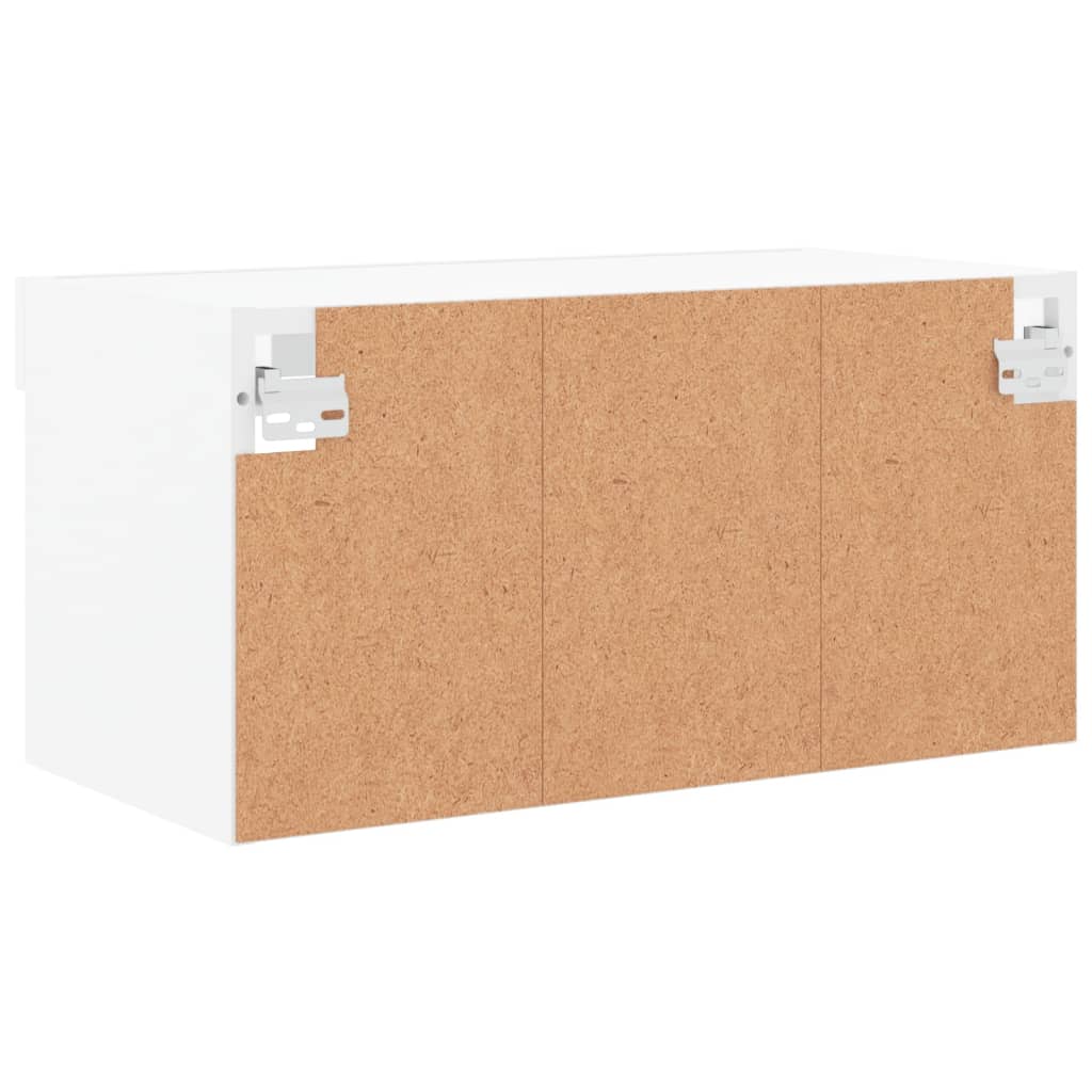 TV skapītis ar LED apgaismojumu, balts, 60x30x30cm
