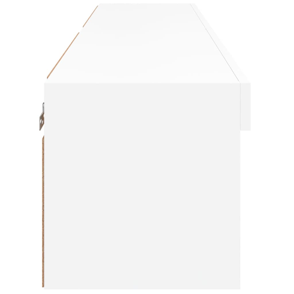 TV spintelės su LED lemputėmis, 2vnt., baltos, 60x30x30cm