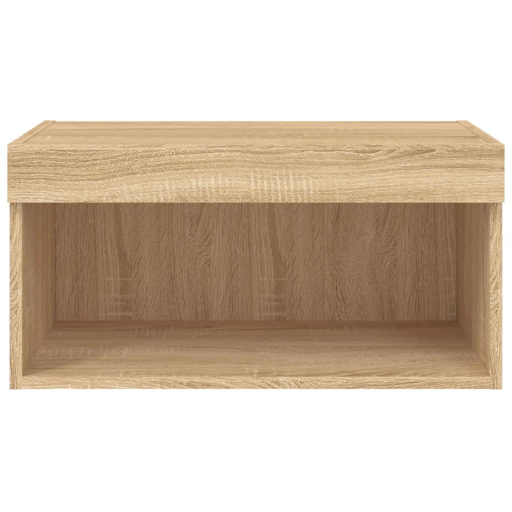 TV spintelė su LED lemputėmis, ąžuolo spalvos, 60x30x30cm