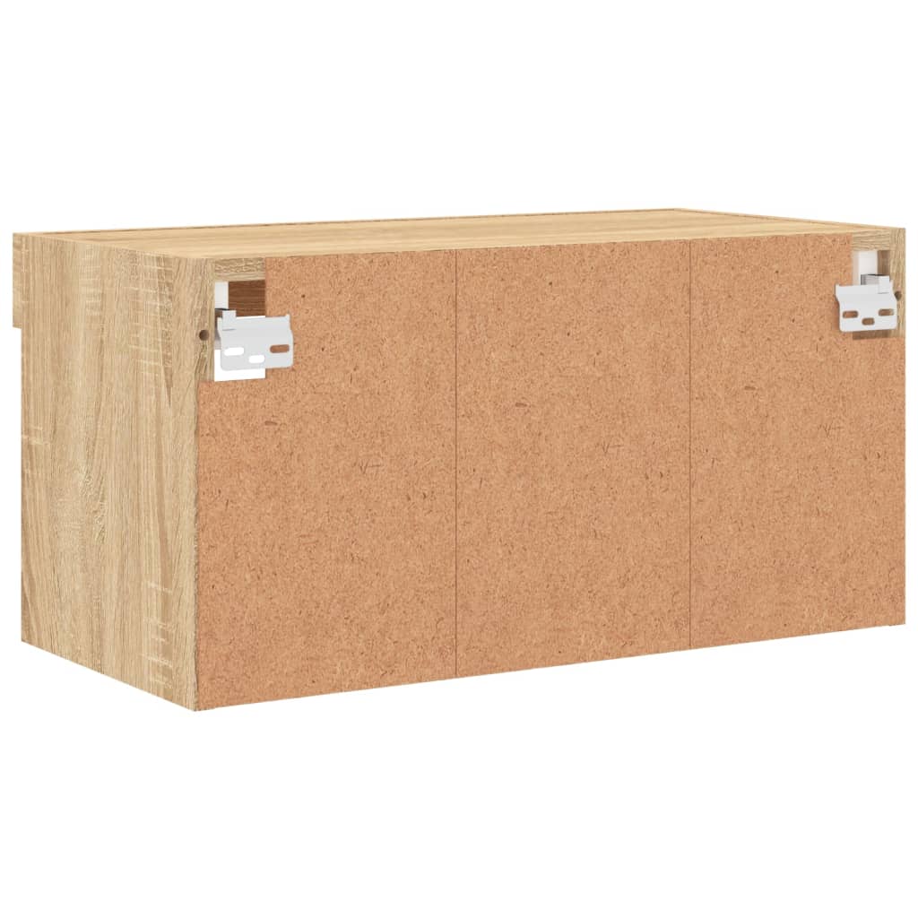 TV spintelė su LED lemputėmis, ąžuolo spalvos, 60x30x30cm