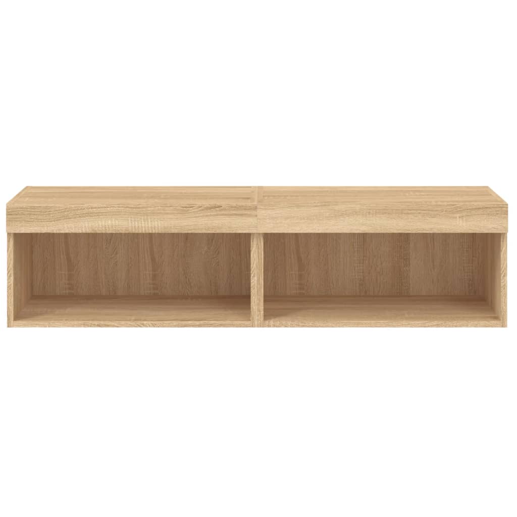 TV skapīši ar LED apgaismojumu, 2 gab., ozolkoka, 60x30x30 cm