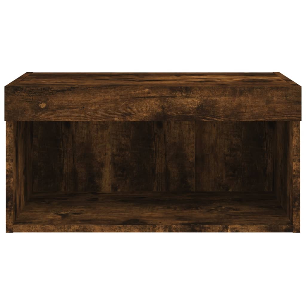 TV spintelė su LED lemputėmis, dūminio ąžuolo, 60x30x30cm