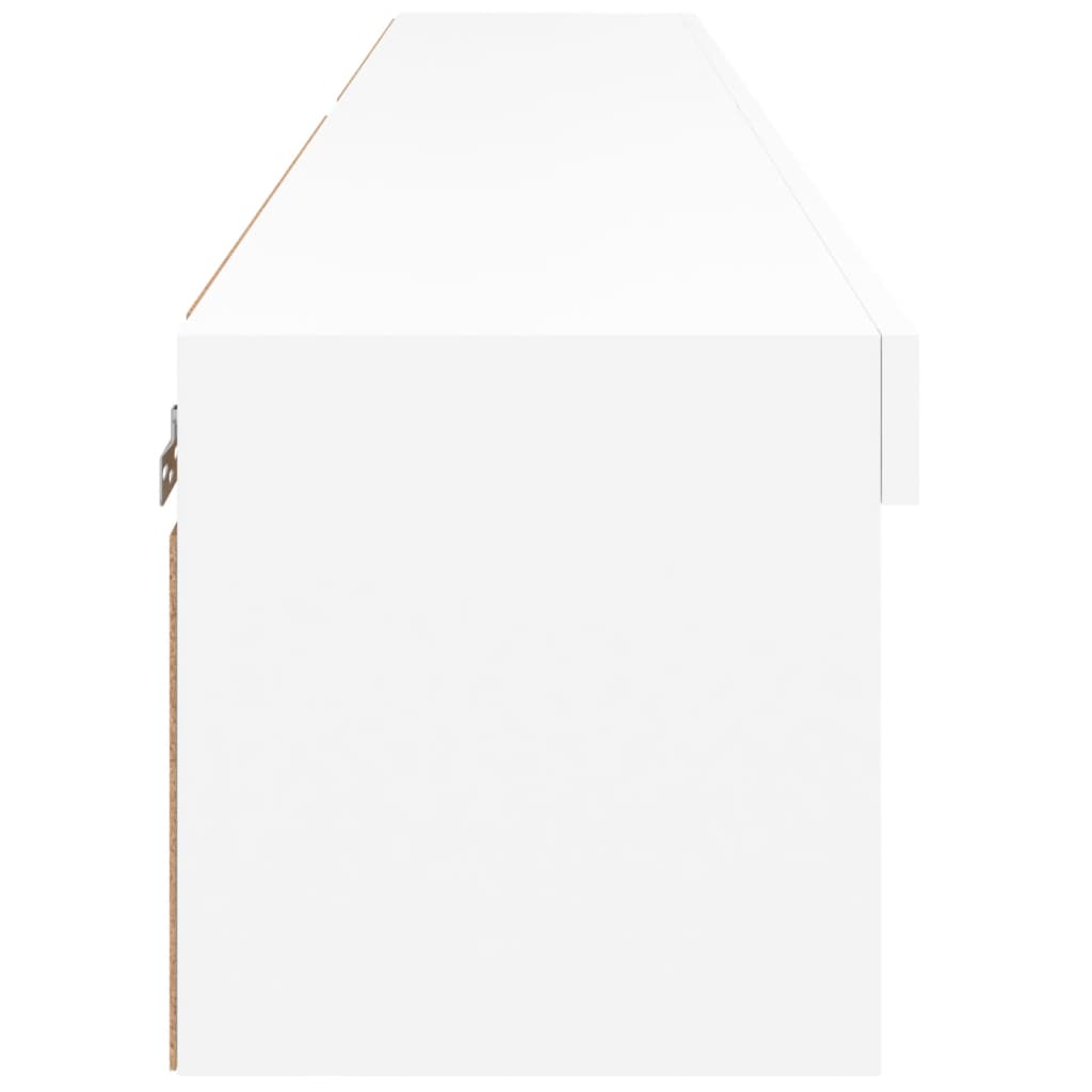 TV skapīši ar LED gaismām, 2 gab., balti, 80x30x30 cm