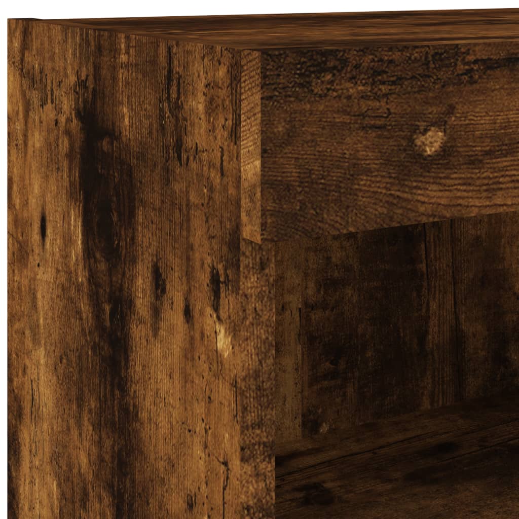 TV spintelės su LED, 2vnt., dūminio ąžuolo, 80x30x30cm