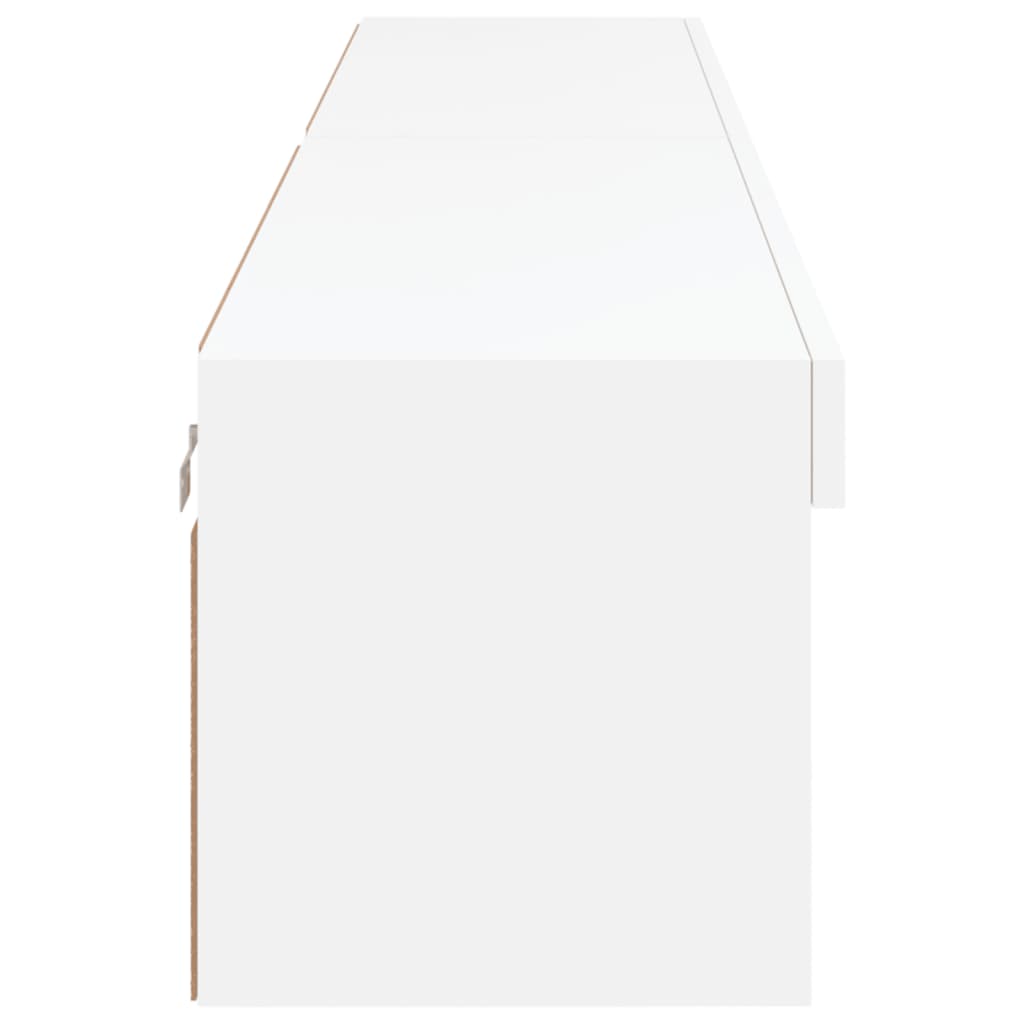 TV skapji ar LED gaismām, 2 gab., balti, 100x30x30cm