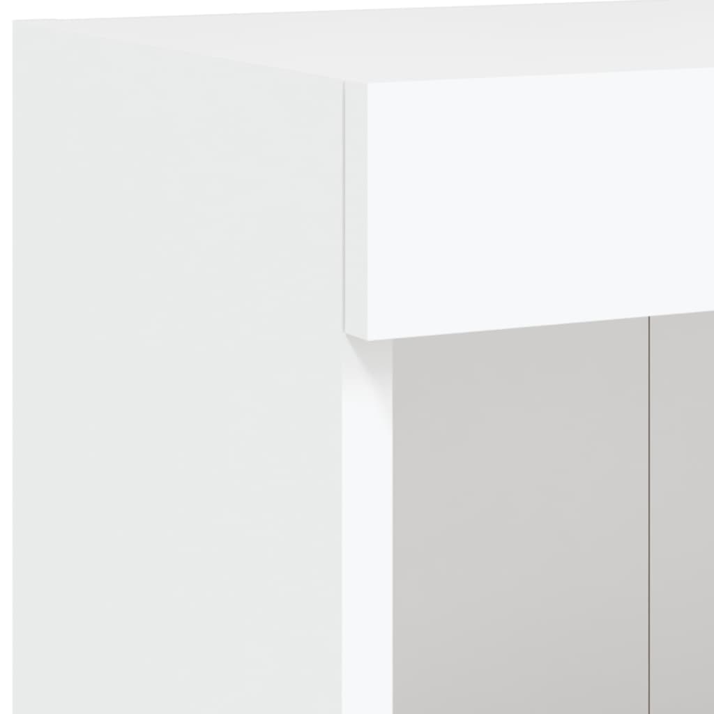 TV skapji ar LED gaismām, 2 gab., balti, 100x30x30cm