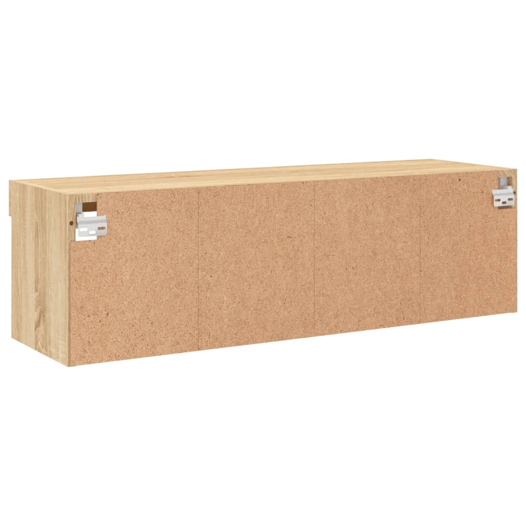 TV skapītis ar LED apgaismojumu, ozola krāsā, 100x30x30cm