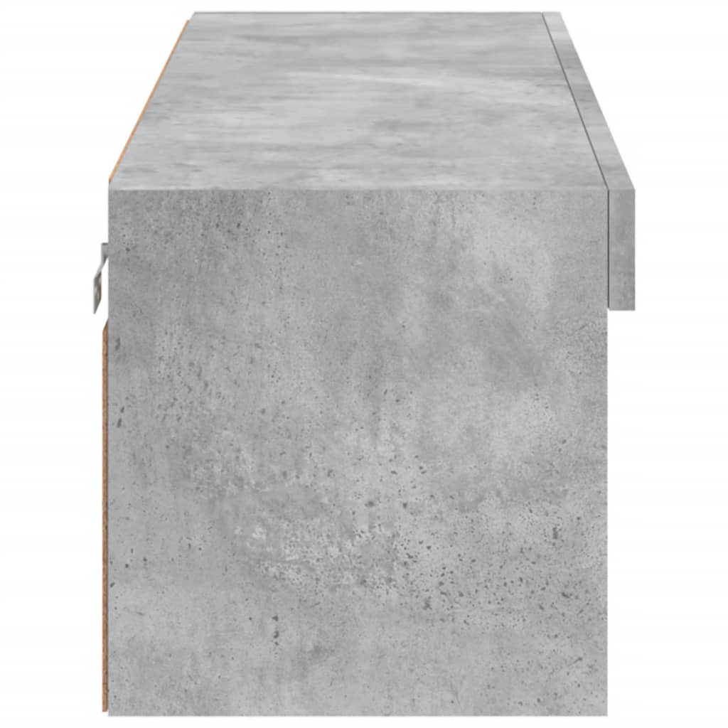 TV spintelė su LED lemputėmis, betono pilka, 100x30x30cm
