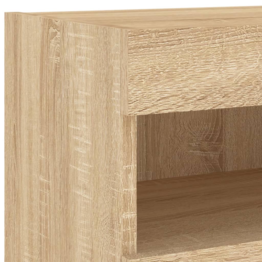 Sieninės TV spintelės su LED, 2vnt., sonoma ąžuolo, 80x30x40cm