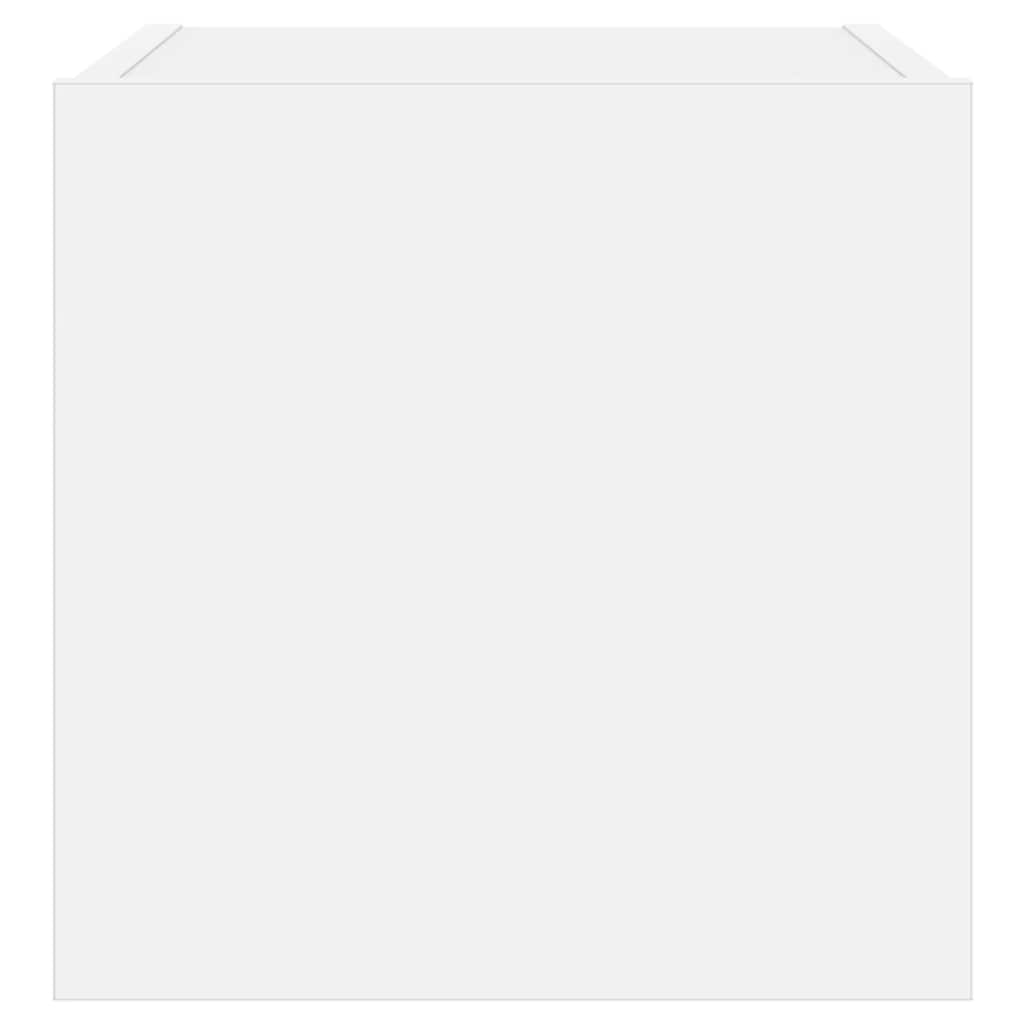 Sieninė TV spintelė su LED lemputėmis, balta, 30,5x35x30cm