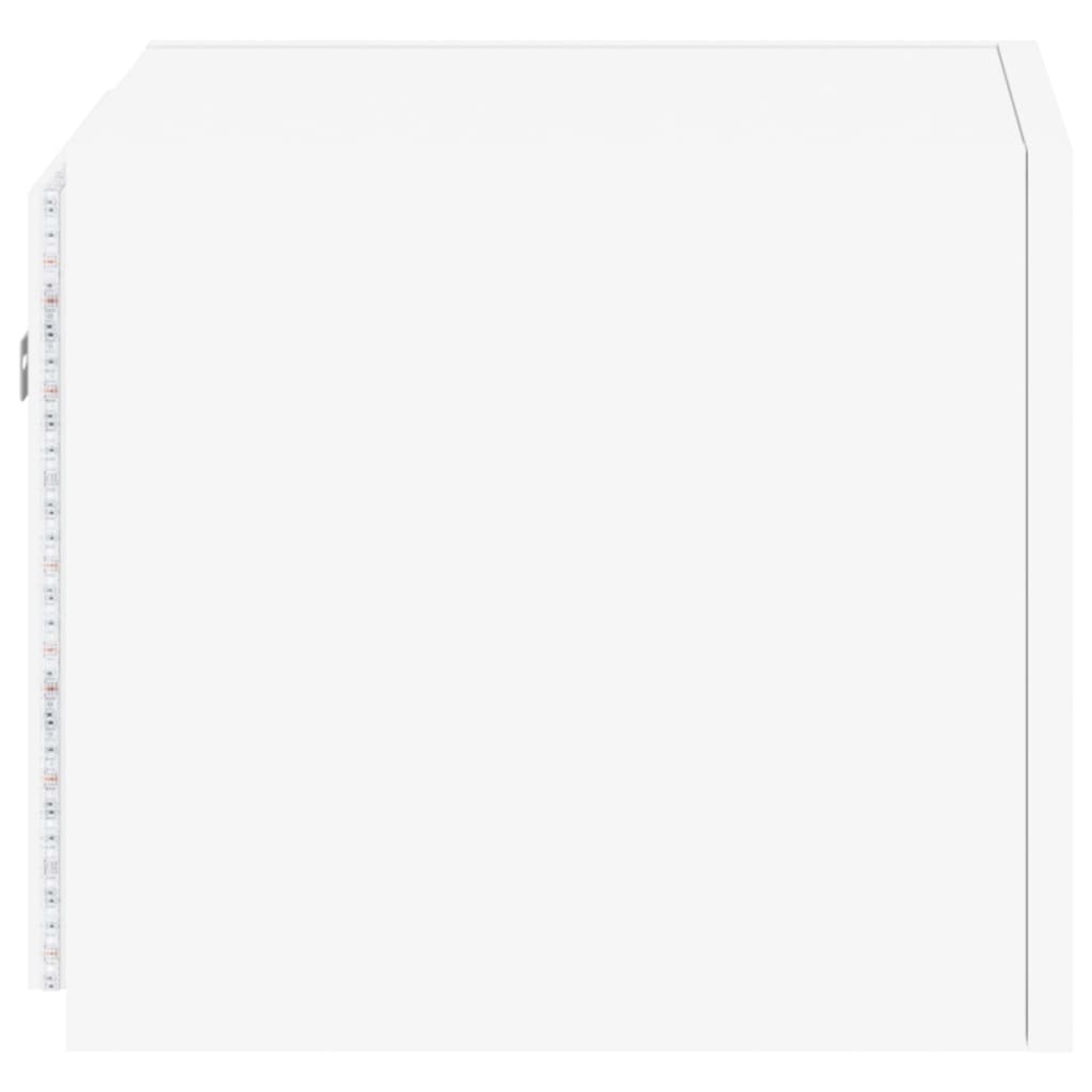Sienas TV skapīši ar LED, 2 gab., balti, 30,5x35x30 cm