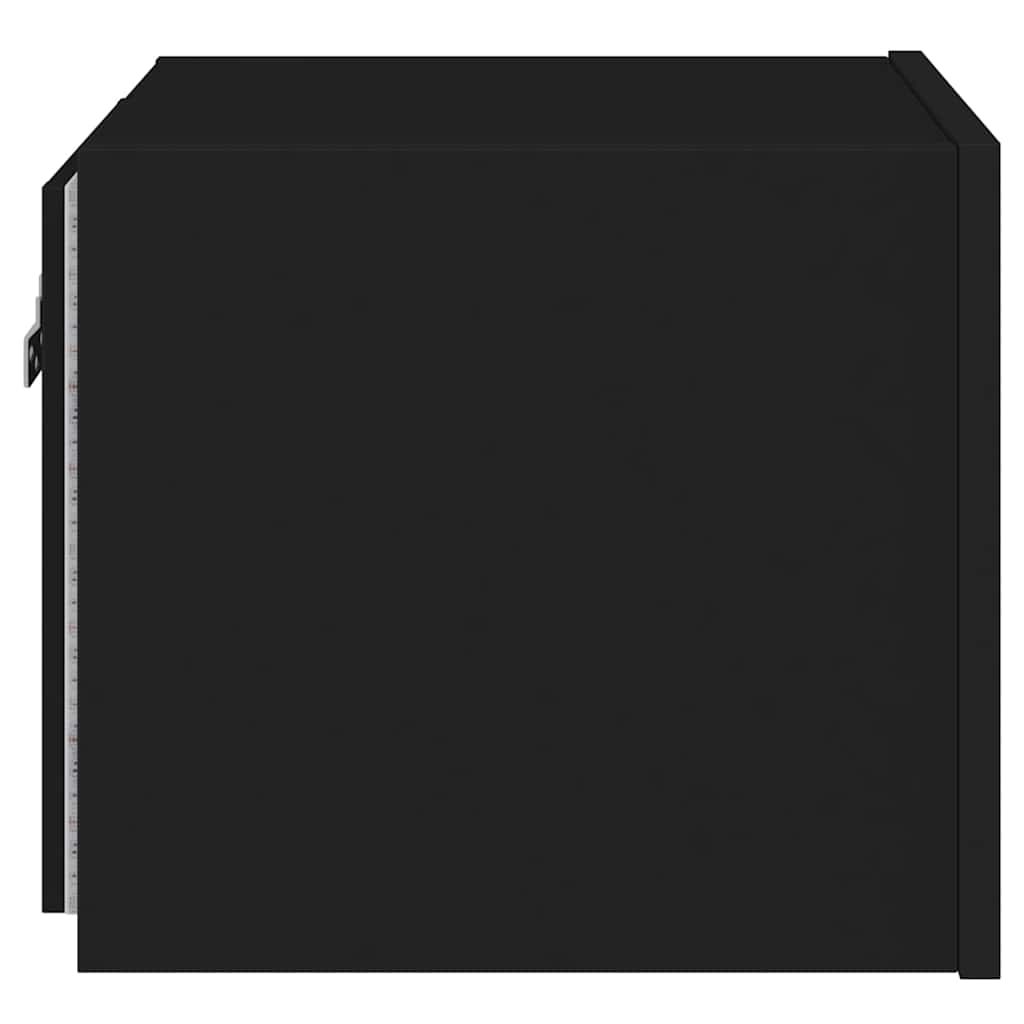 Sienas TV skapīši ar LED, 2 gab., melni, 30,5x35x30cm