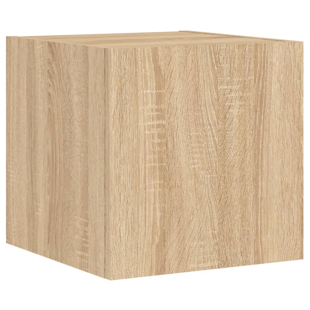 Sieninės TV spintelės su LED, 2vnt., ąžuolo, 30,5x35x30cm