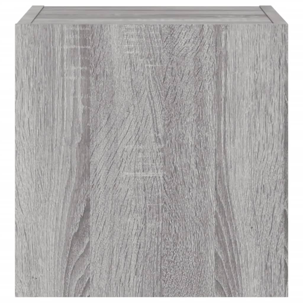 Sieninės TV spintelės su LED, 2vnt., pilkos, 30,5x35x30cm