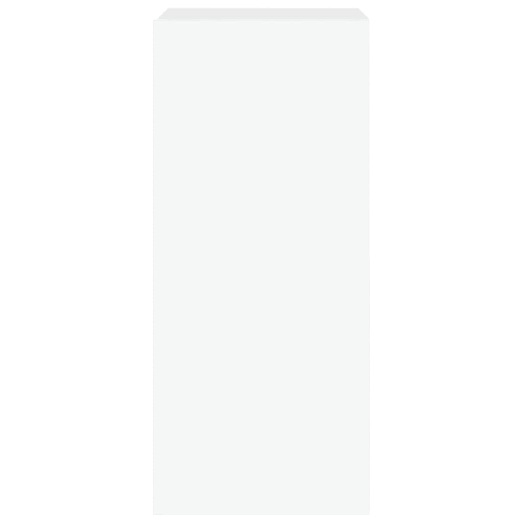 Sieninė TV spintelė su LED lemputėmis, balta, 30,5x35x70cm