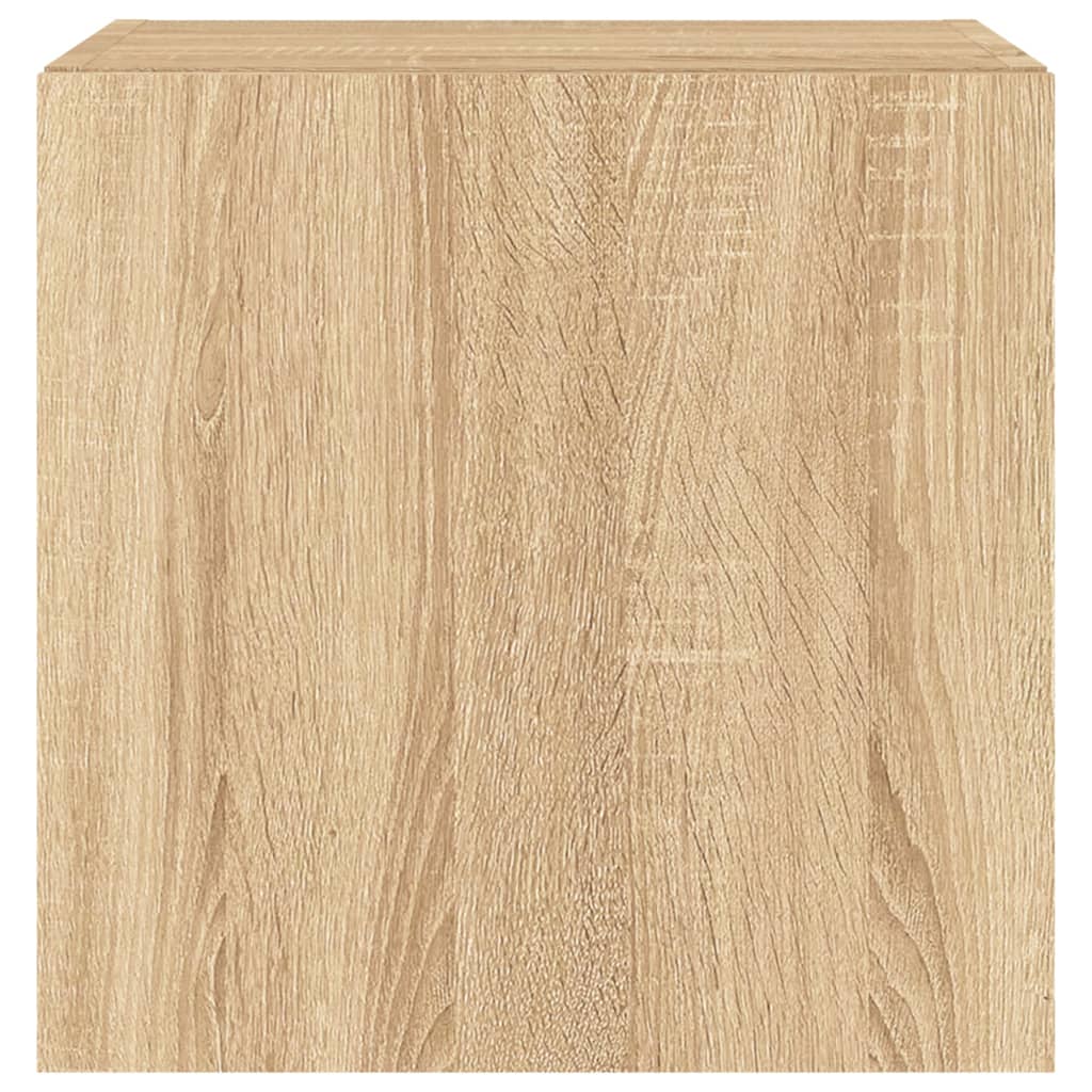 Sieninė TV spintelė su LED lemputėmis, ąžuolo, 40,5x35x40cm