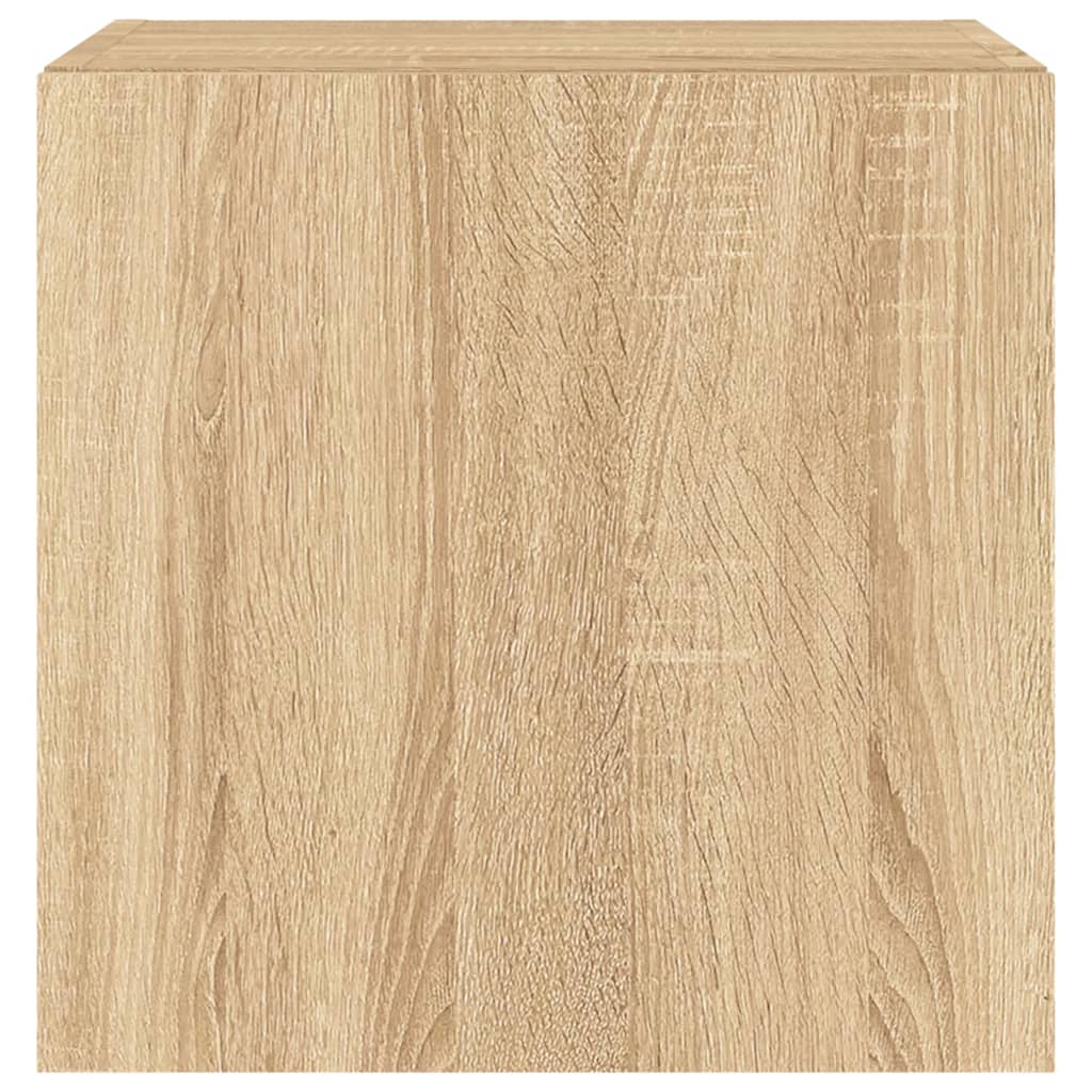 Pie sienas stiprināmi TV skapīši ar LED, 2 gab., ozola, 40,5x35x40 cm