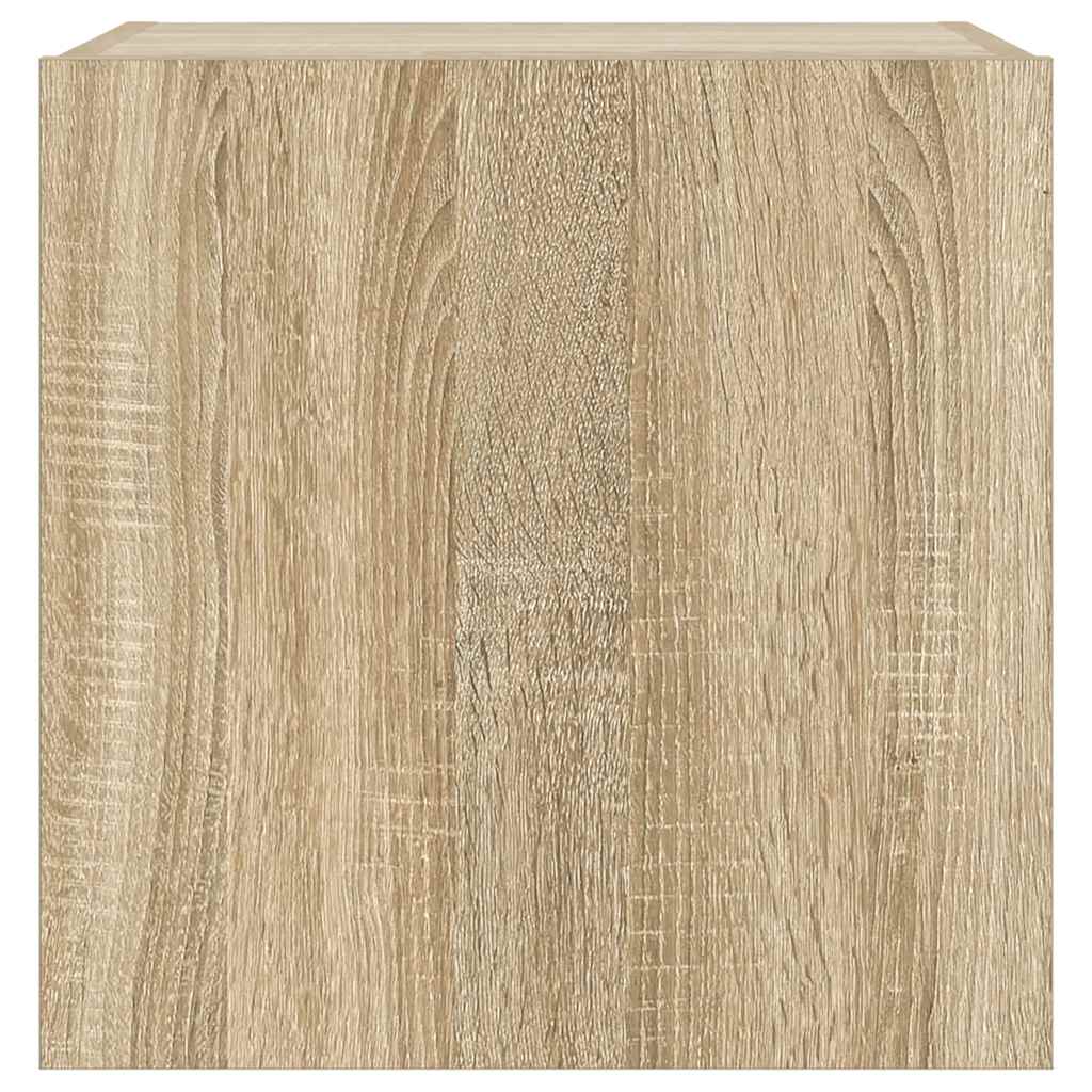 Sieninės TV spintelės su LED, 2vnt., ąžuolo, 40,5x35x40cm