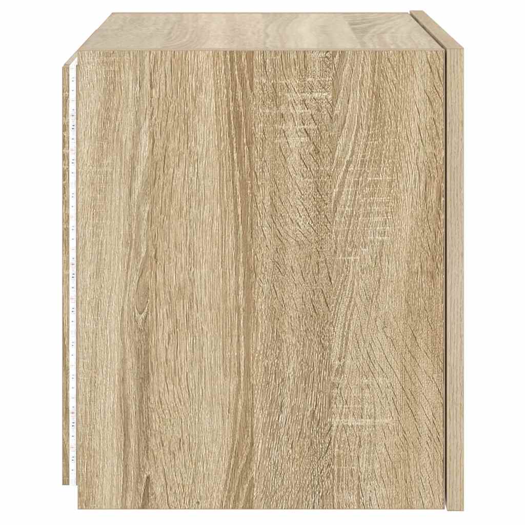 Sieninės TV spintelės su LED, 2vnt., ąžuolo, 40,5x35x40cm