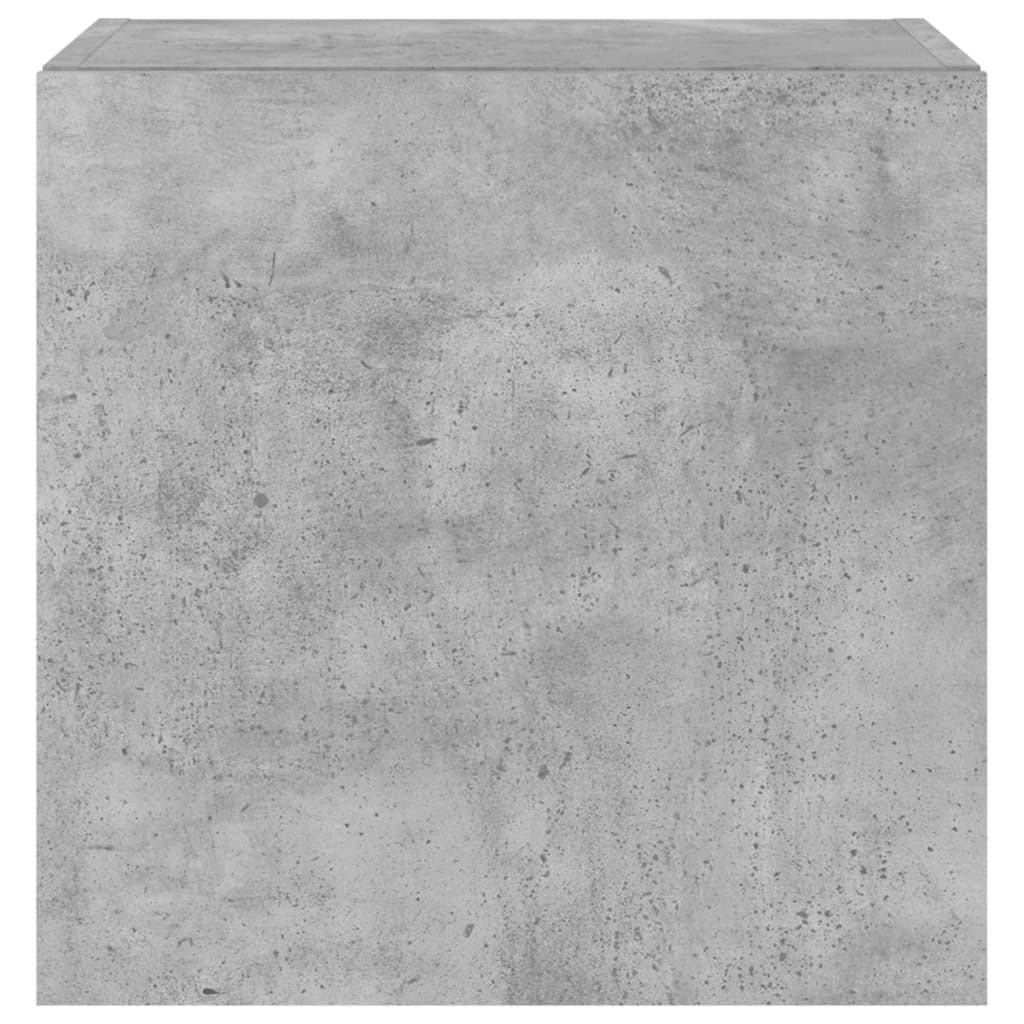 Wall-mounted TV Cabinets with LED, 2 pcs., Concrete, 40.5x35x40cm