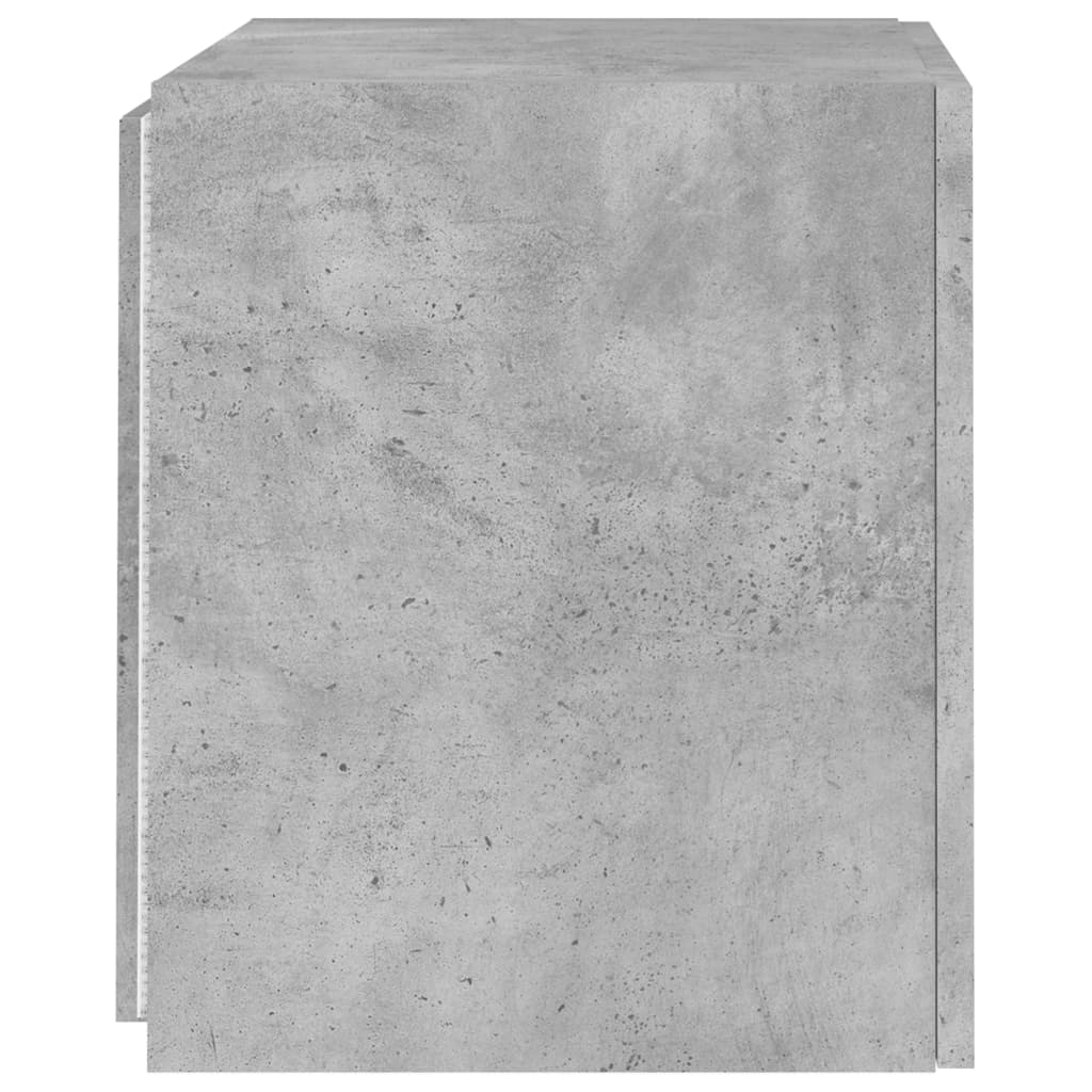 Wall-mounted TV Cabinets with LED, 2 pcs., Concrete, 40.5x35x40cm