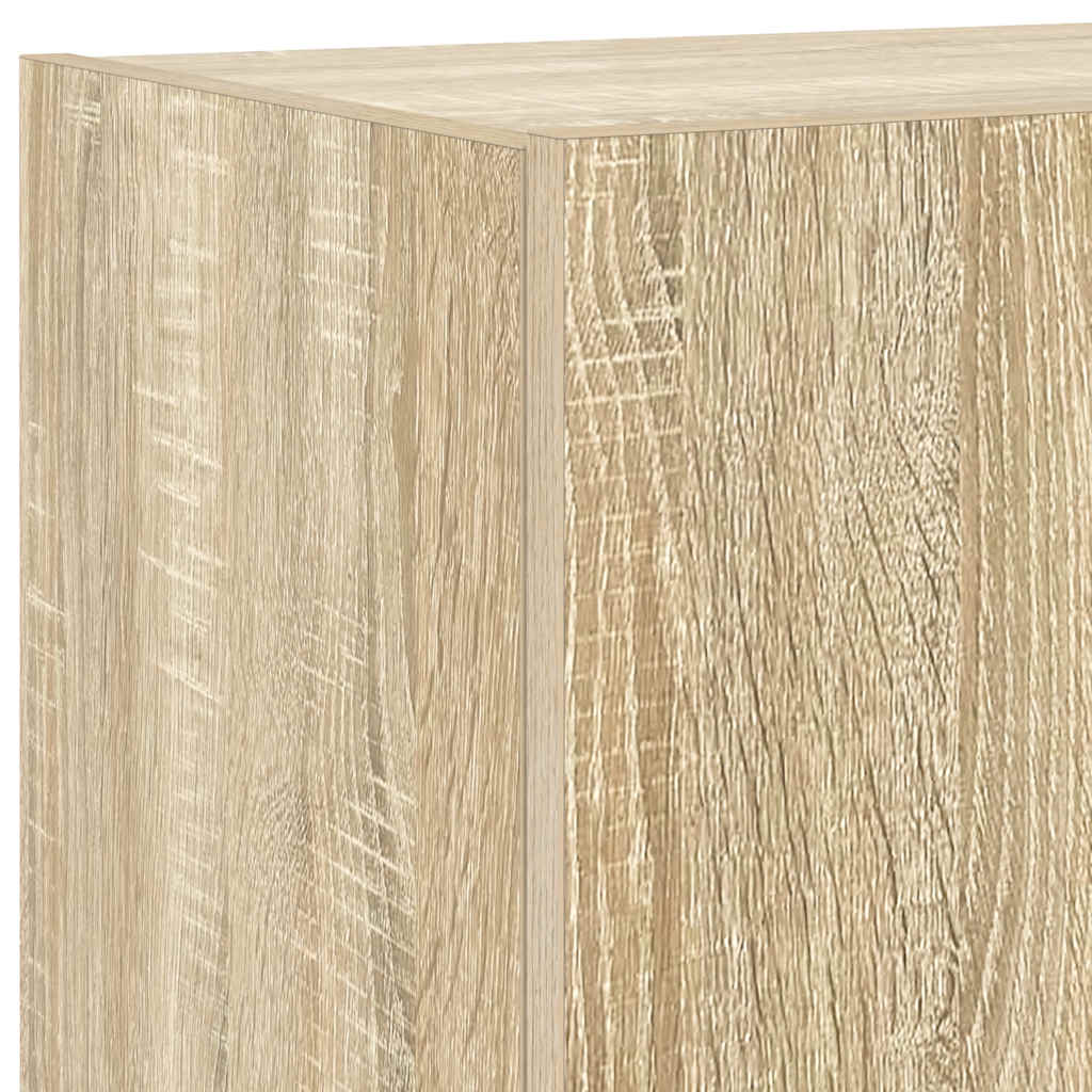 Sienas TV skapītis ar LED apgaismojumu, ozolkoka, 80x35x31 cm
