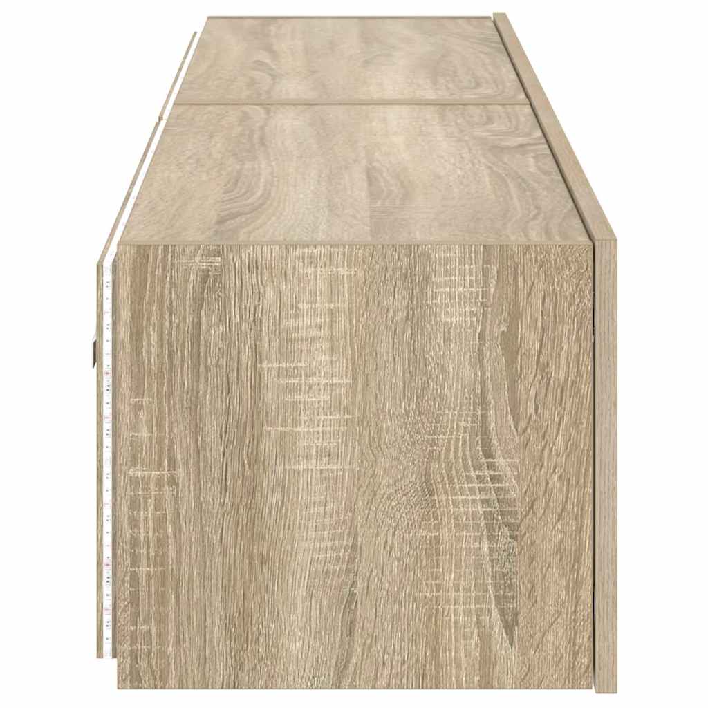 Sieninės TV spintelės su LED, 2vnt., sonoma ąžuolo, 80x35x31cm