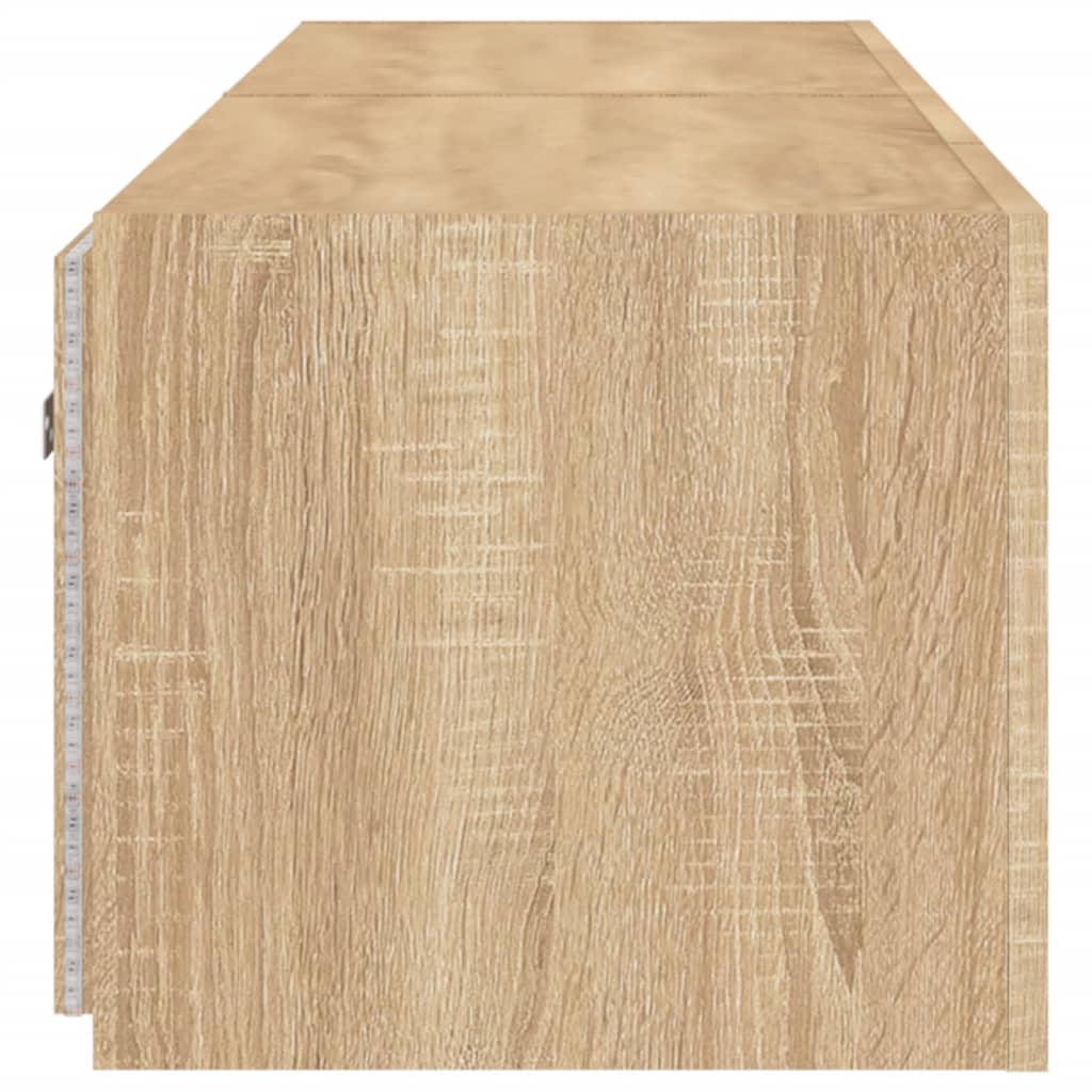 Sieninės TV spintelės su LED, 2vnt., sonoma ąžuolo, 80x35x31cm
