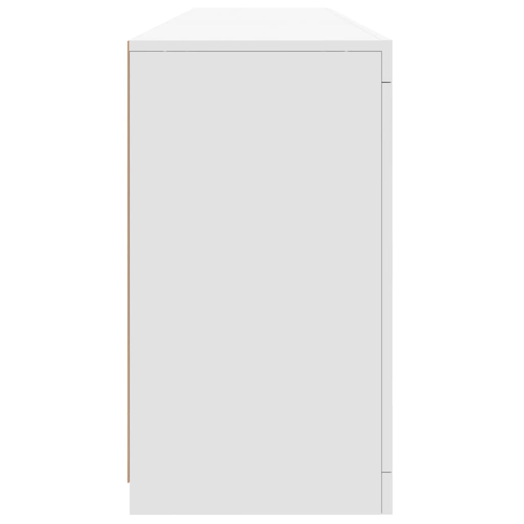 Šoninė spintelė su LED lemputėmis, baltos spalvos, 162x37x67cm