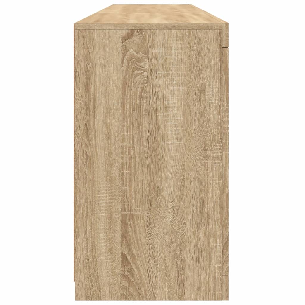 Sānu skapītis ar LED apgaismojumu, ozolkoka krāsā, 162x37x67cm