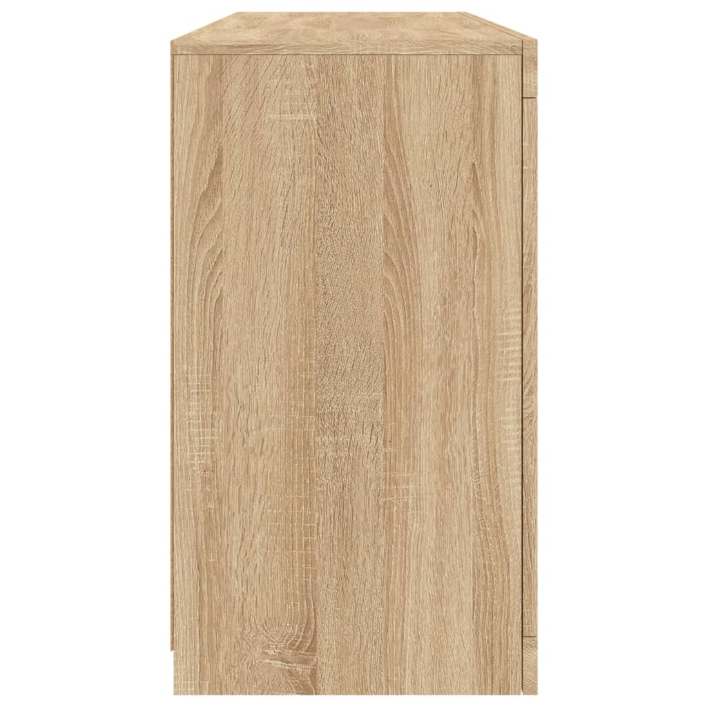 Sānu skapītis ar LED apgaismojumu, ozolkoka, 142,5x37x67cm