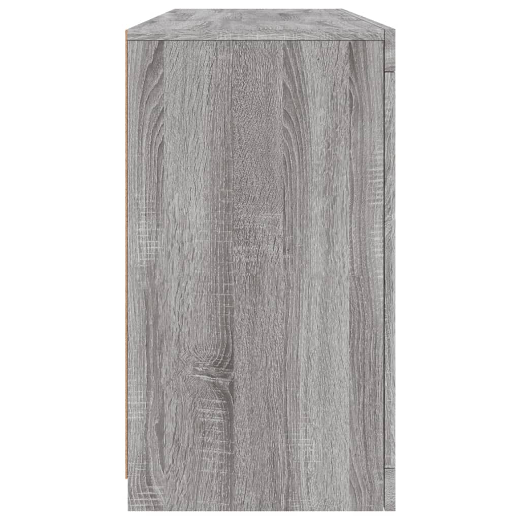 Sānu skapītis ar LED apgaismojumu, pelēks ozols, 142,5x37x67cm
