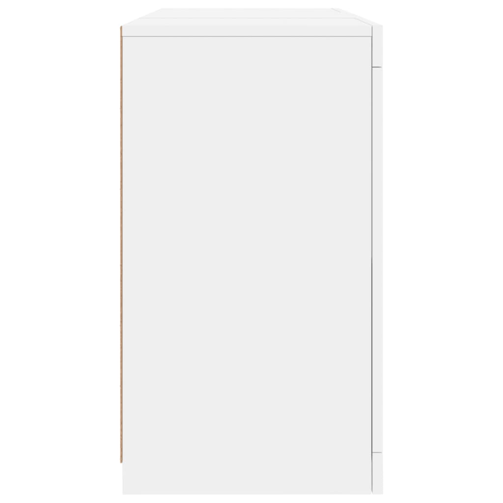Side cabinet with LED lights, white, 123x37x67cm