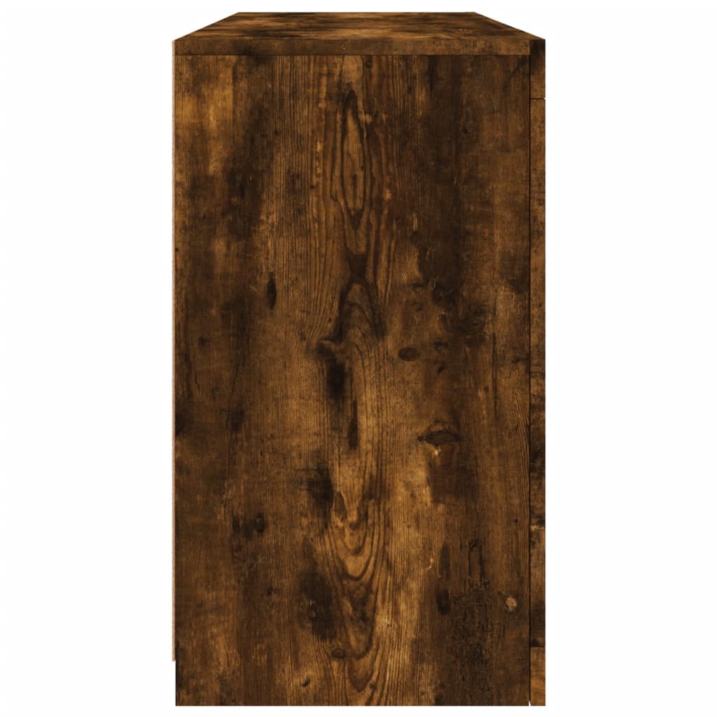 Sānu skapītis ar LED apgaismojumu, dūmu krāsas, 142,5x37x67cm