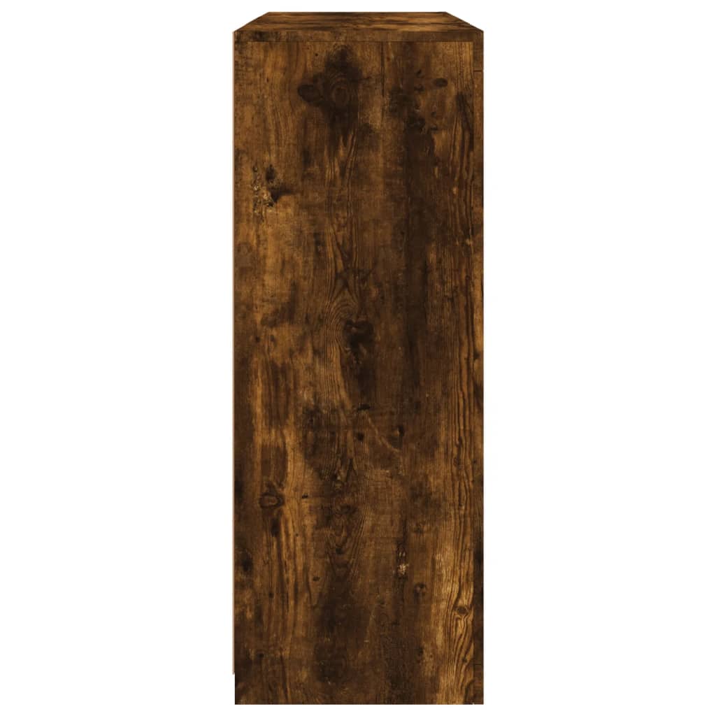 Sideboards with LED, 3 pcs, smoked oak, engineered wood
