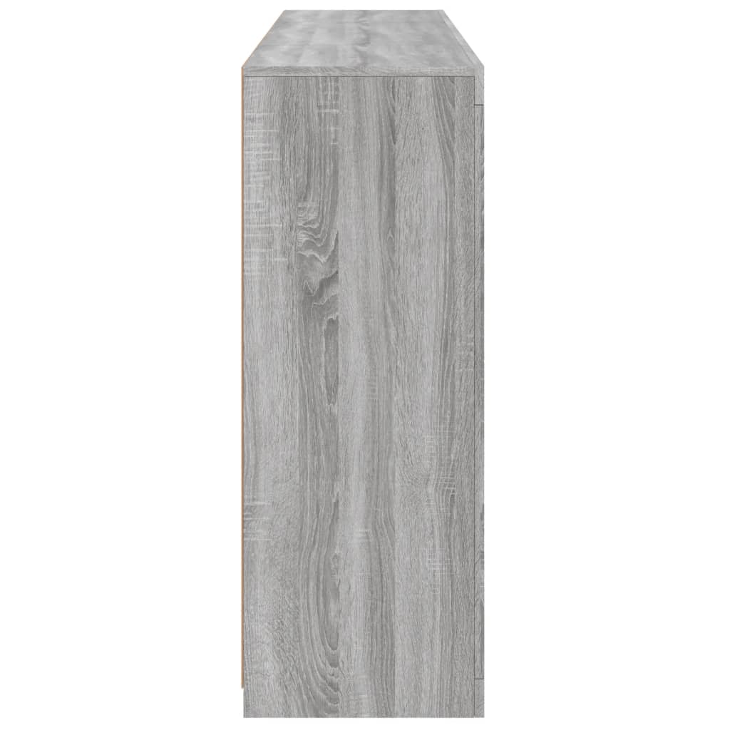 Sideboards with LED, 3 pcs, grey oak, wood
