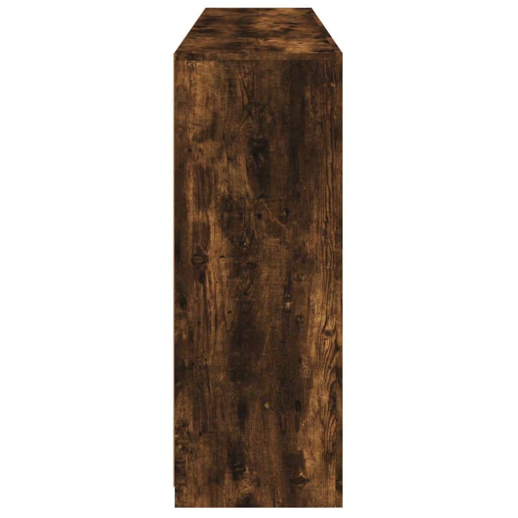 Sideboards with LED, 3 pcs, smoked oak, engineered wood