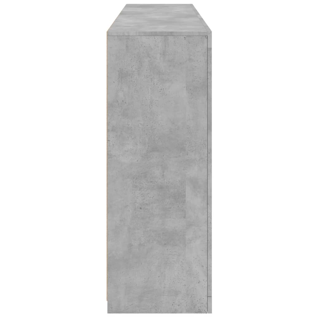 Sānu skapītis ar LED apgaismojumu, betona pelēks, 162x37x100cm