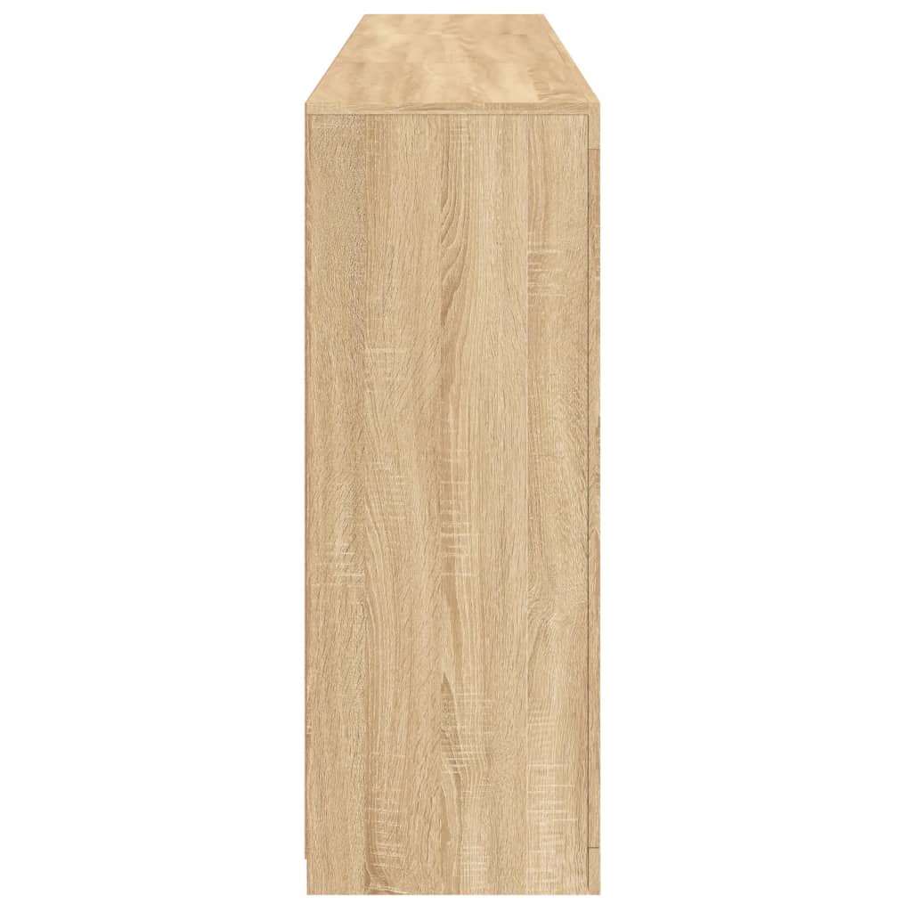 Sānu skapītis ar LED apgaismojumu, ozolkoka, 181,5x37x100 cm
