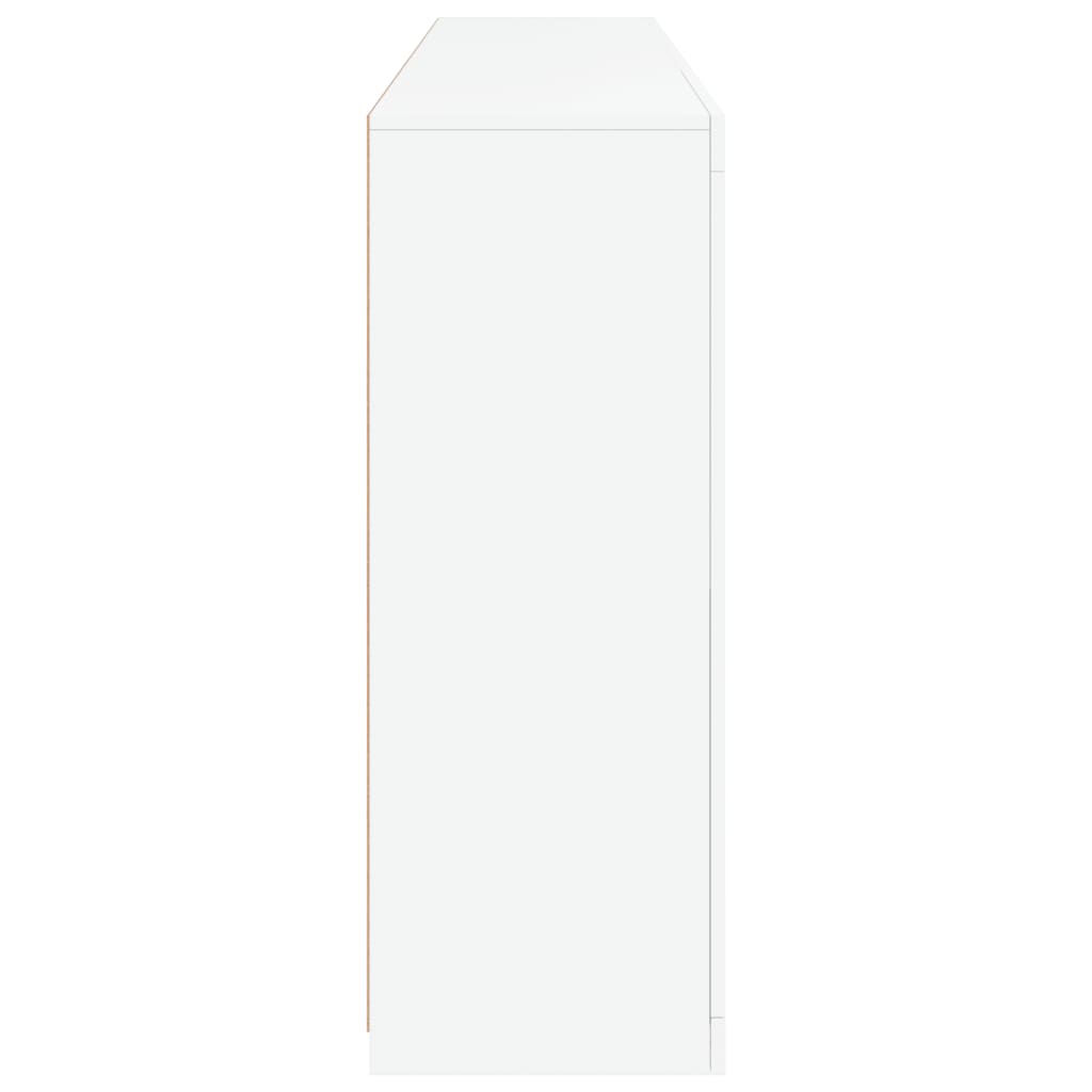 Sideboard with LED lights, white, 181.5x37x100cm