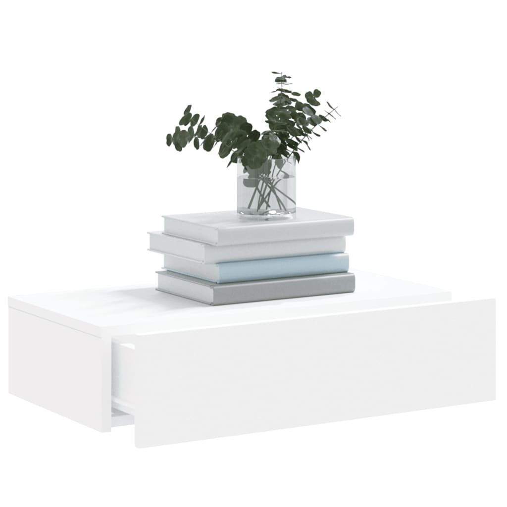 TV skapītis ar LED apgaismojumu, balts, 60x35x15,5cm