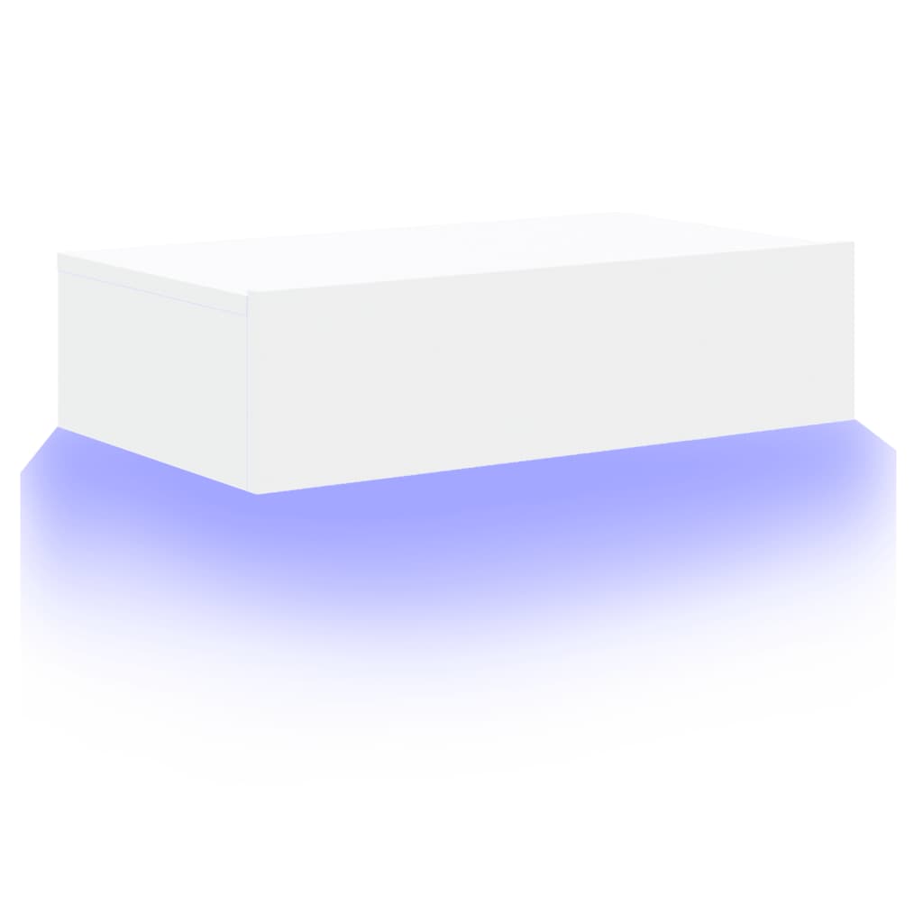 TV skapītis ar LED apgaismojumu, balts, 60x35x15,5cm