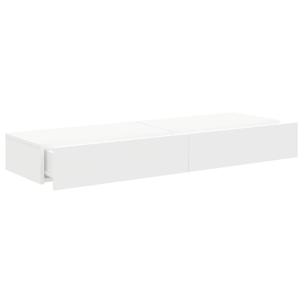 TV Cabinets with LED Lights, 2 pcs., White, 60x35x15.5 cm