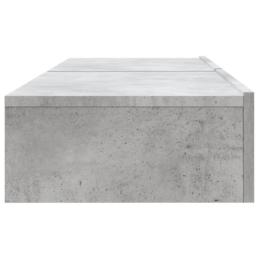TV spintelės su LED lemputėmis, 2vnt., betono, 60x35x15,5cm