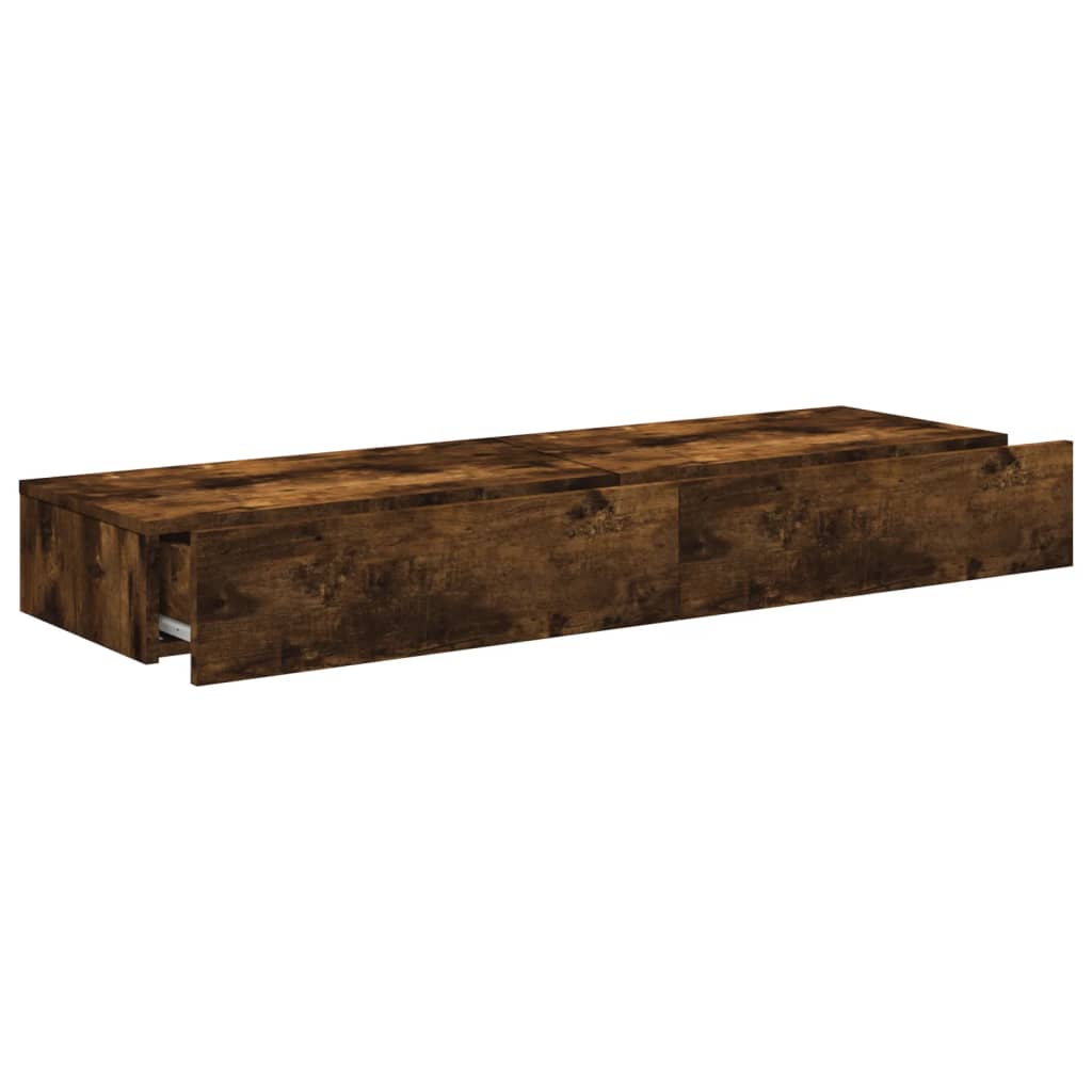 TV Cabinets with LED Lights, 2 pcs., Smoked, 60x35x15.5cm