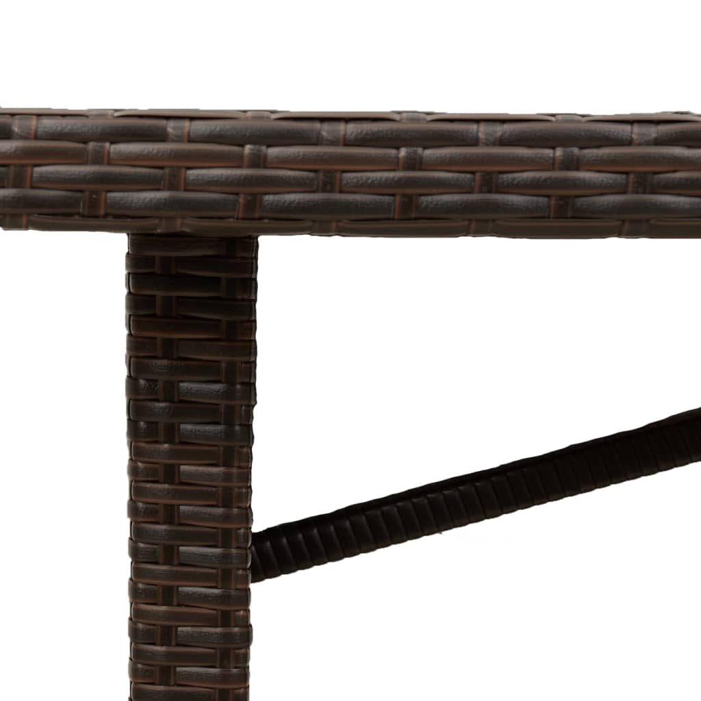 Galds ar stikla virsmu, brūns, 190x80x74cm, pīts pinums