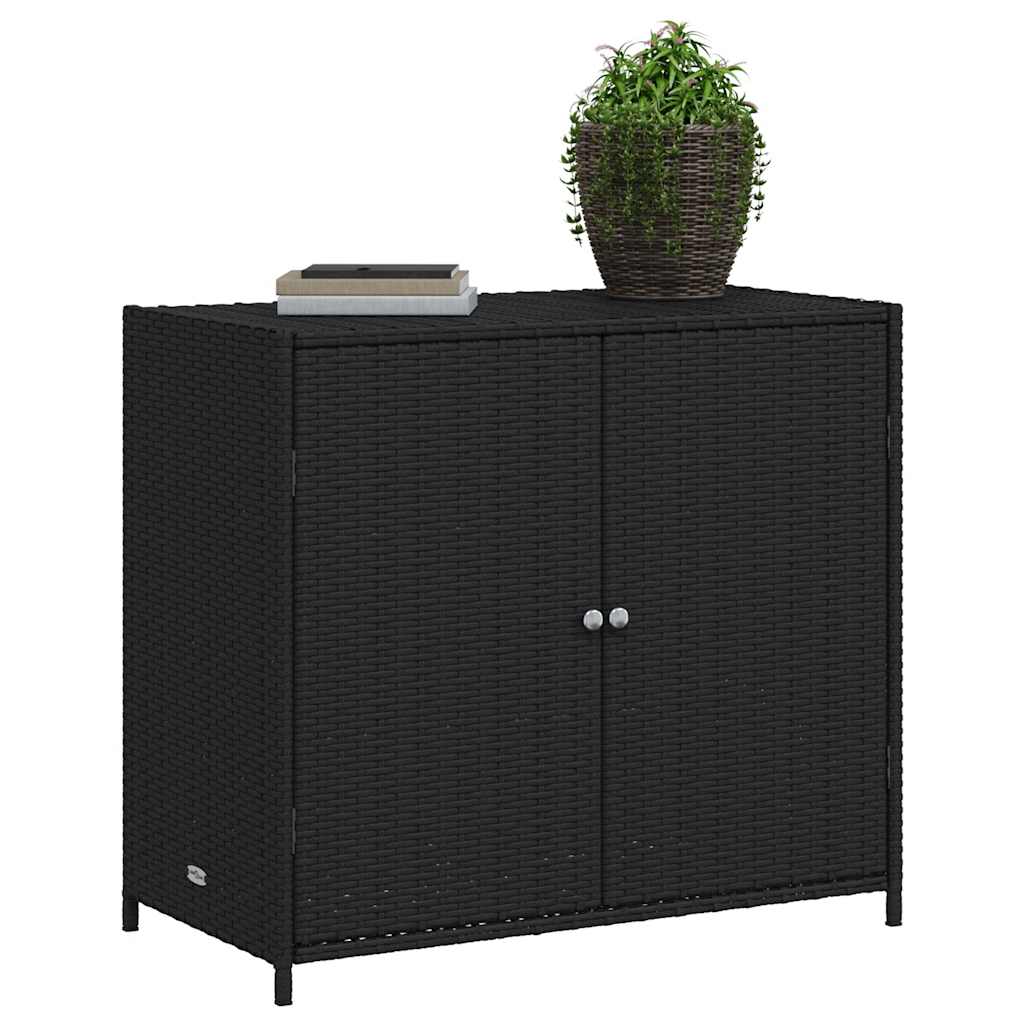 Sodo spintelė daiktams, juoda, 83x45x76cm, poliratanas