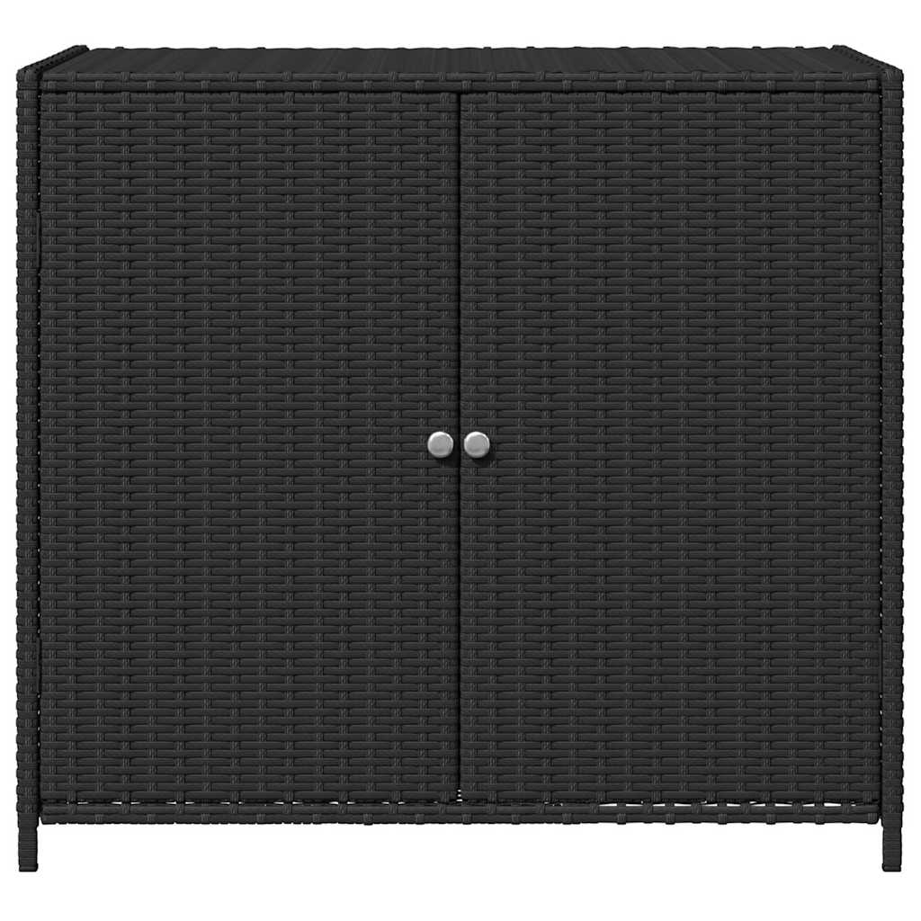 Sodo spintelė daiktams, juoda, 83x45x76cm, poliratanas